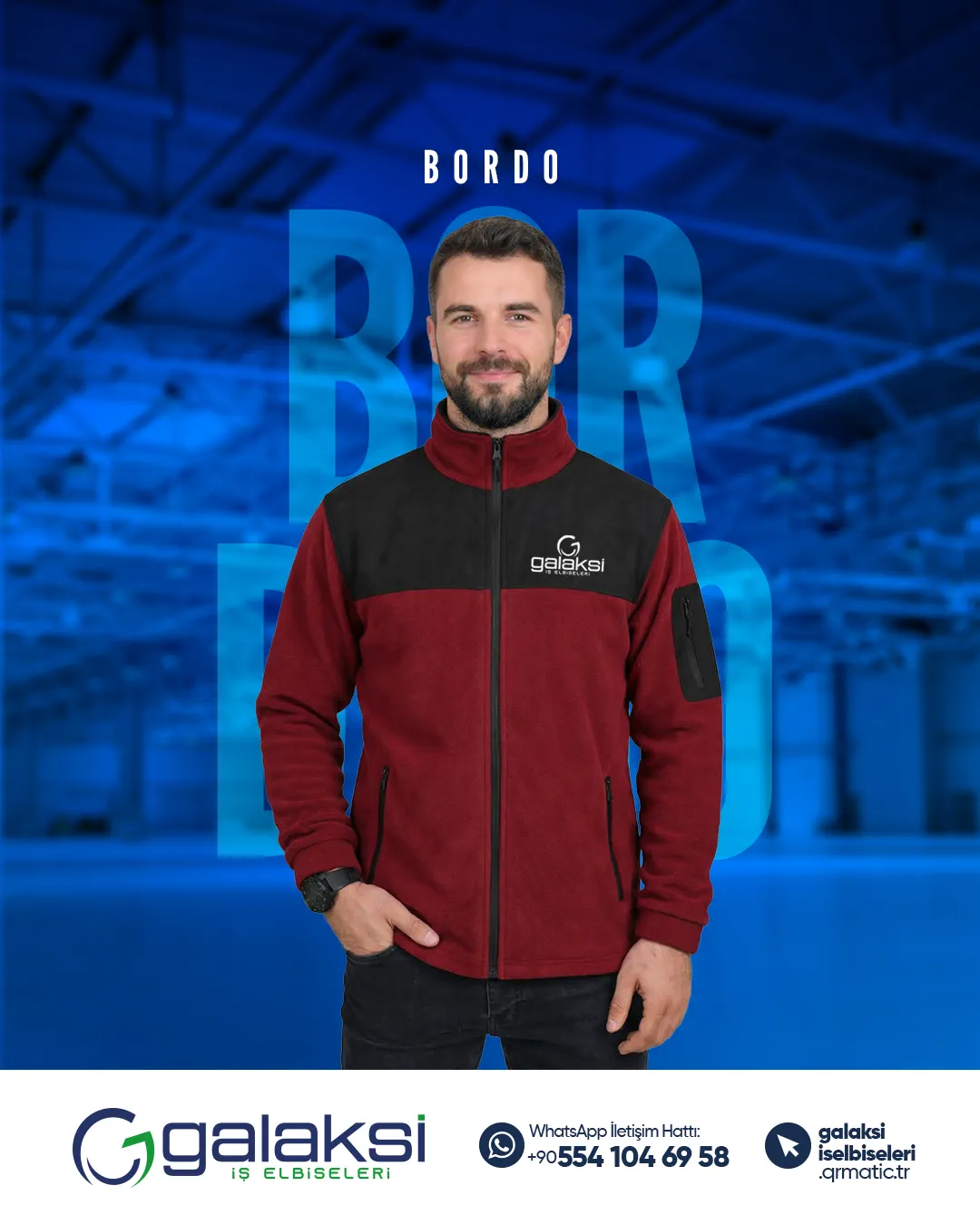 Softshell Polar Ceket Bordo (10 Adet)