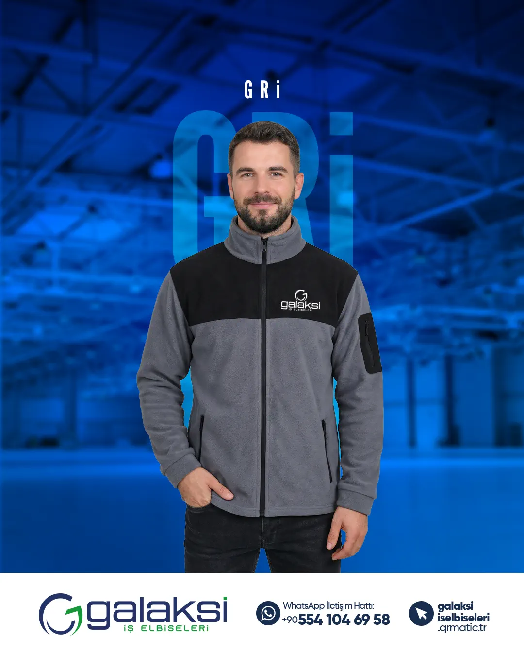 Softshell Polar Ceket Gri (10 Adet)