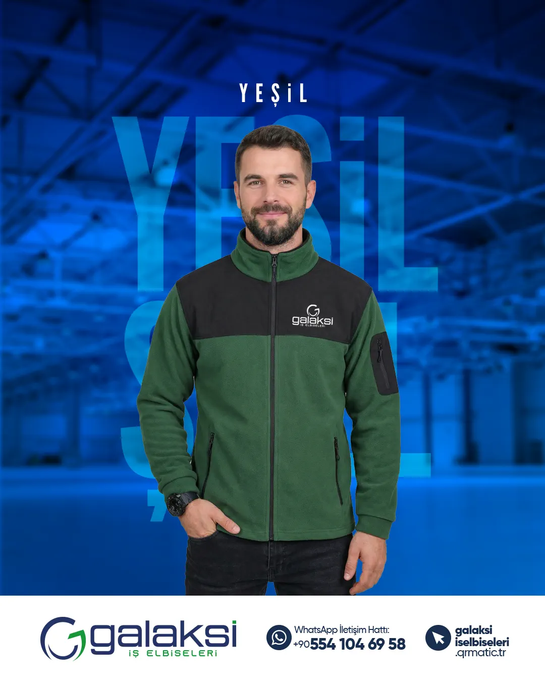 Softshell Polar Ceket Yeşil (10 Adet)