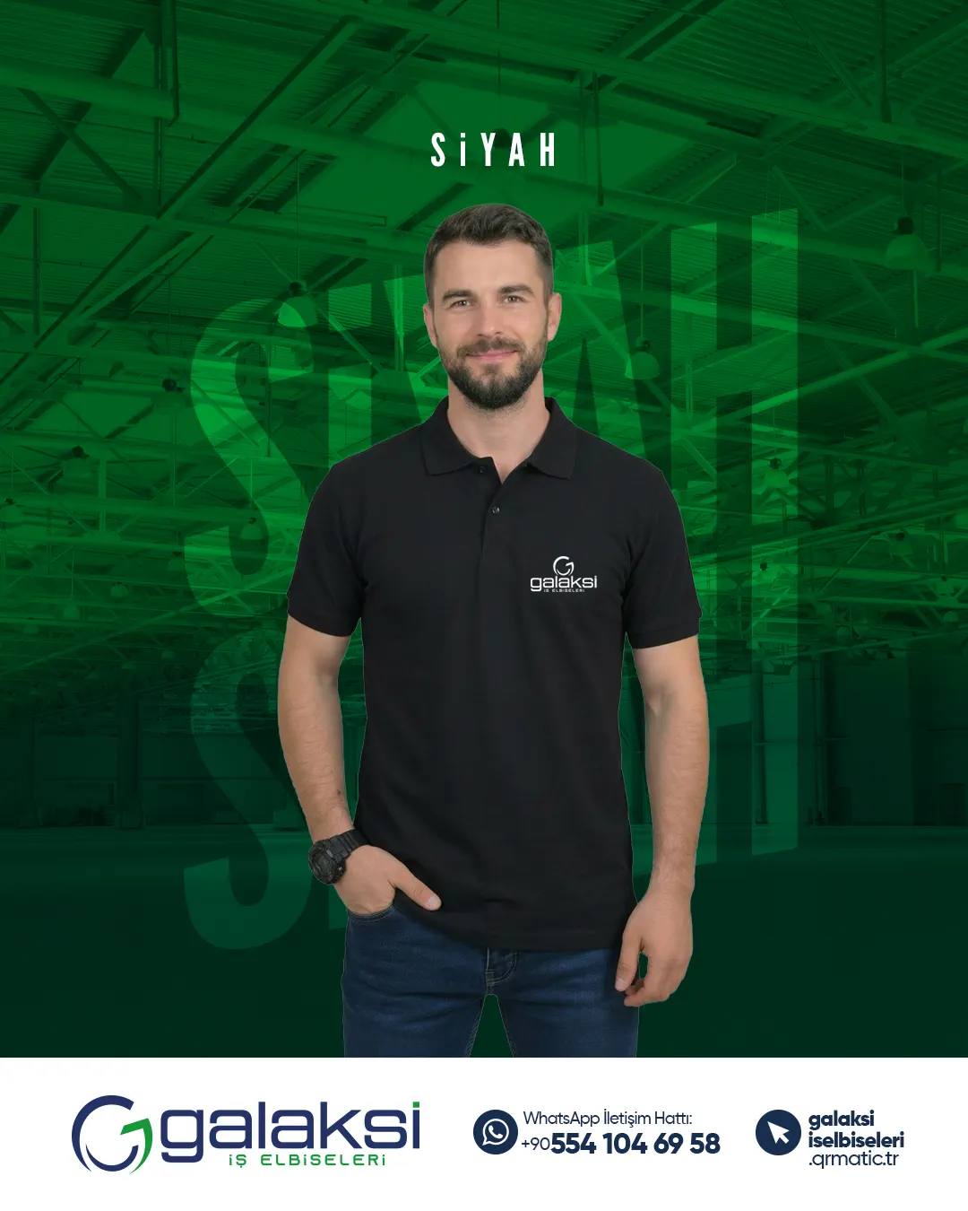 Lacos Tişört Siyah (10 Adet)