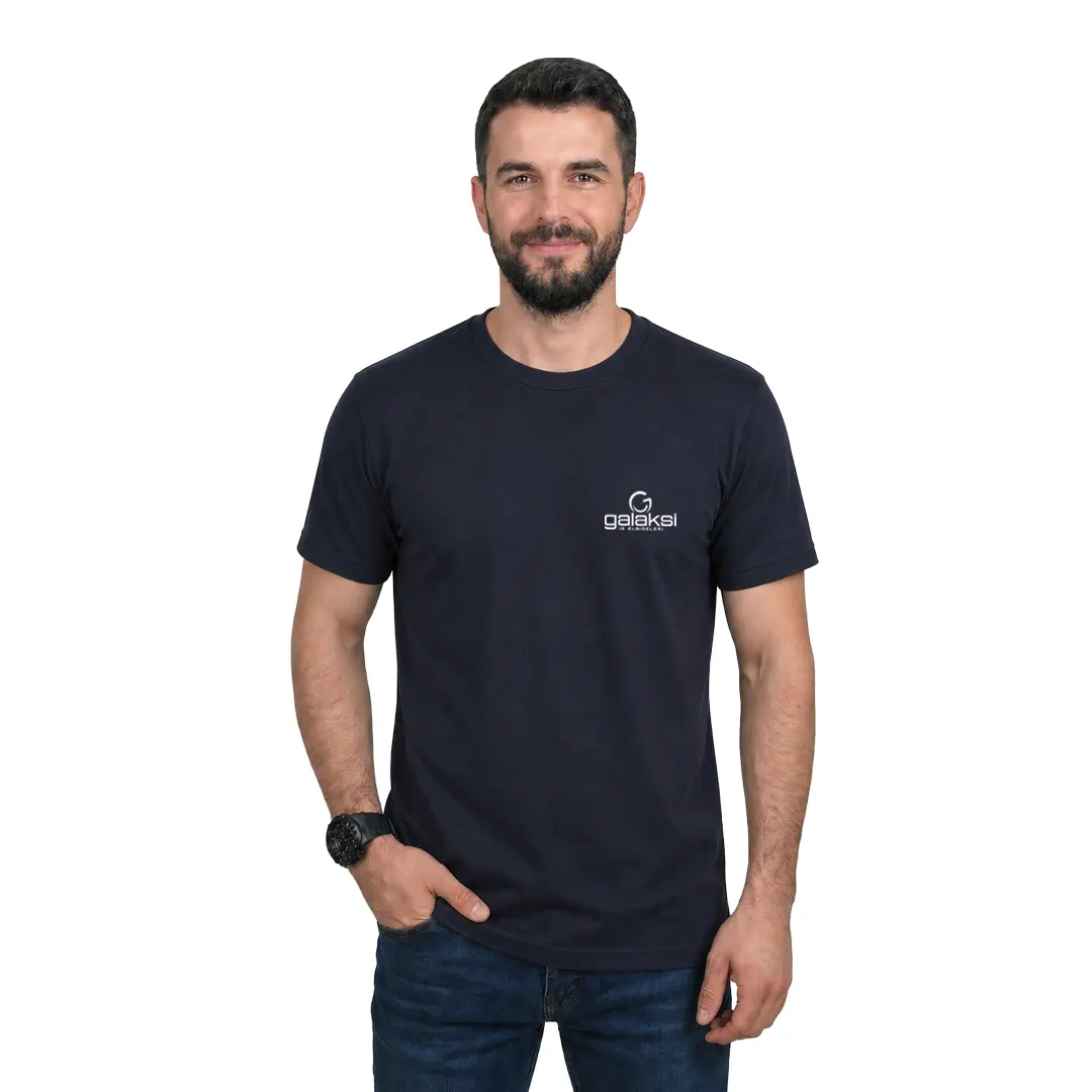 Sıfır Yaka Tişört Lacivert (10 Adet)